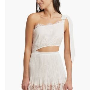 NWT Rya Collection Anniversary Lace Cutout One-Shoulder Chemise